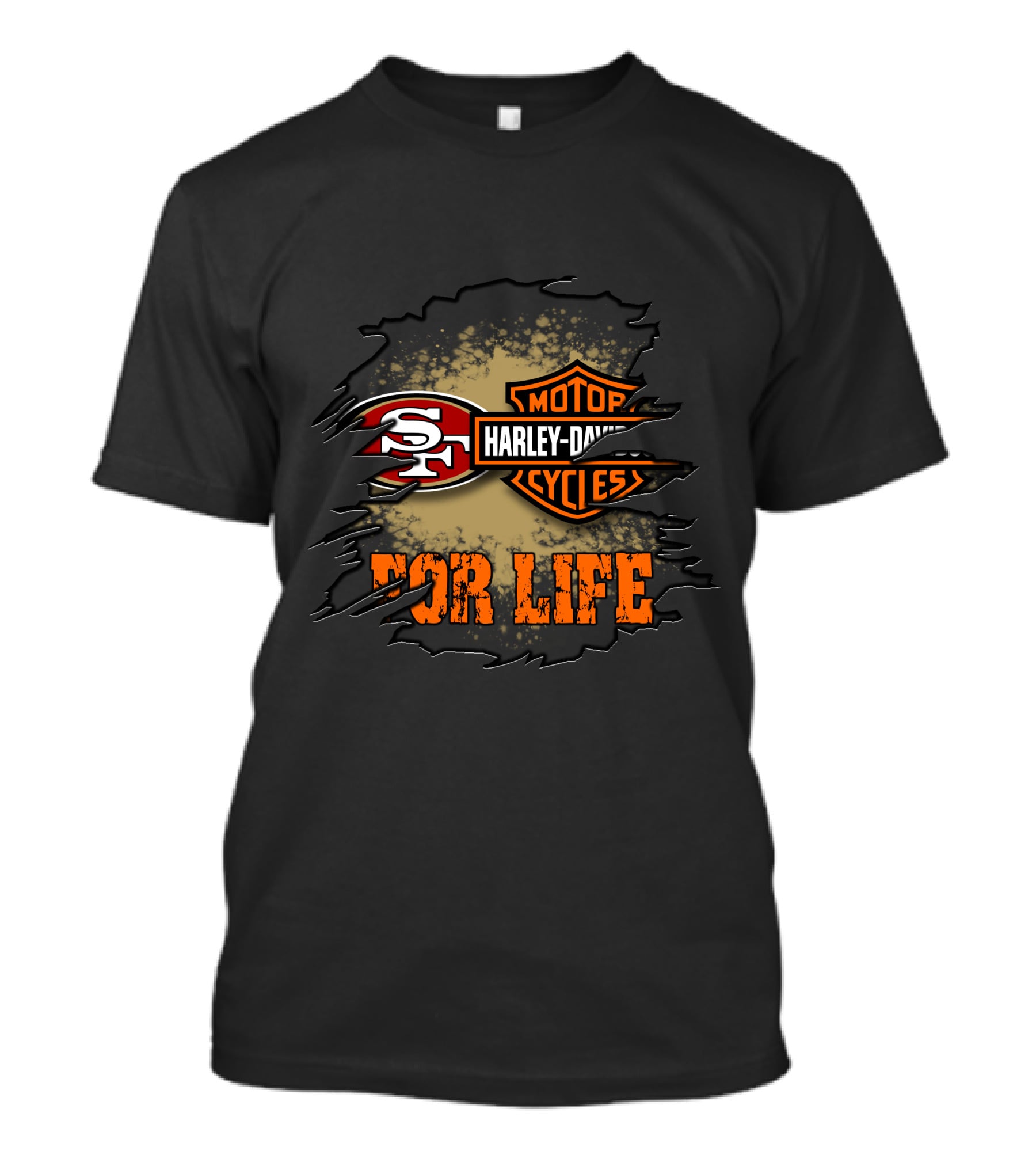 San Francisco 49ers Harley Davidson For Life T-Shirt