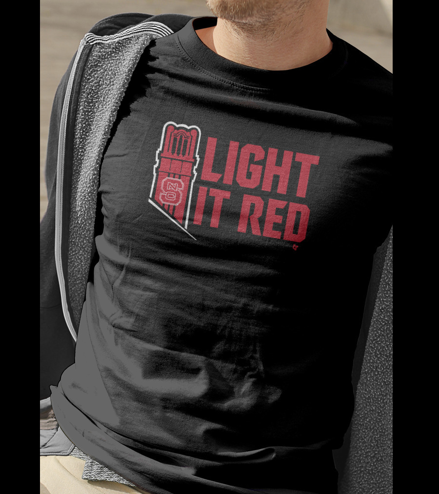 Light It Red NC State Inside Pack Sports Tower T-Shirt