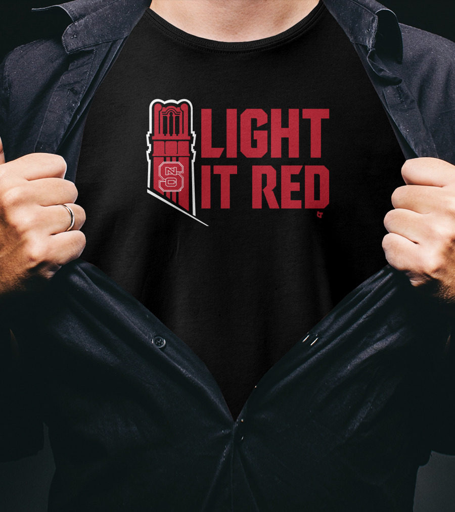Light It Red NC State Inside Pack Sports Tower T-Shirt