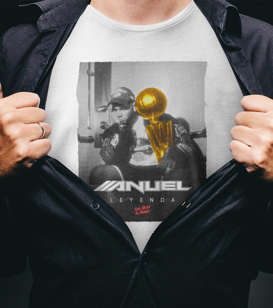 Anuel AA Leyenda Real Hasta La Muerte Gold Trophy T-Shirt