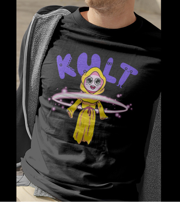 KULT Yellow-Hooded Character With Glowing Aura T-Shirt