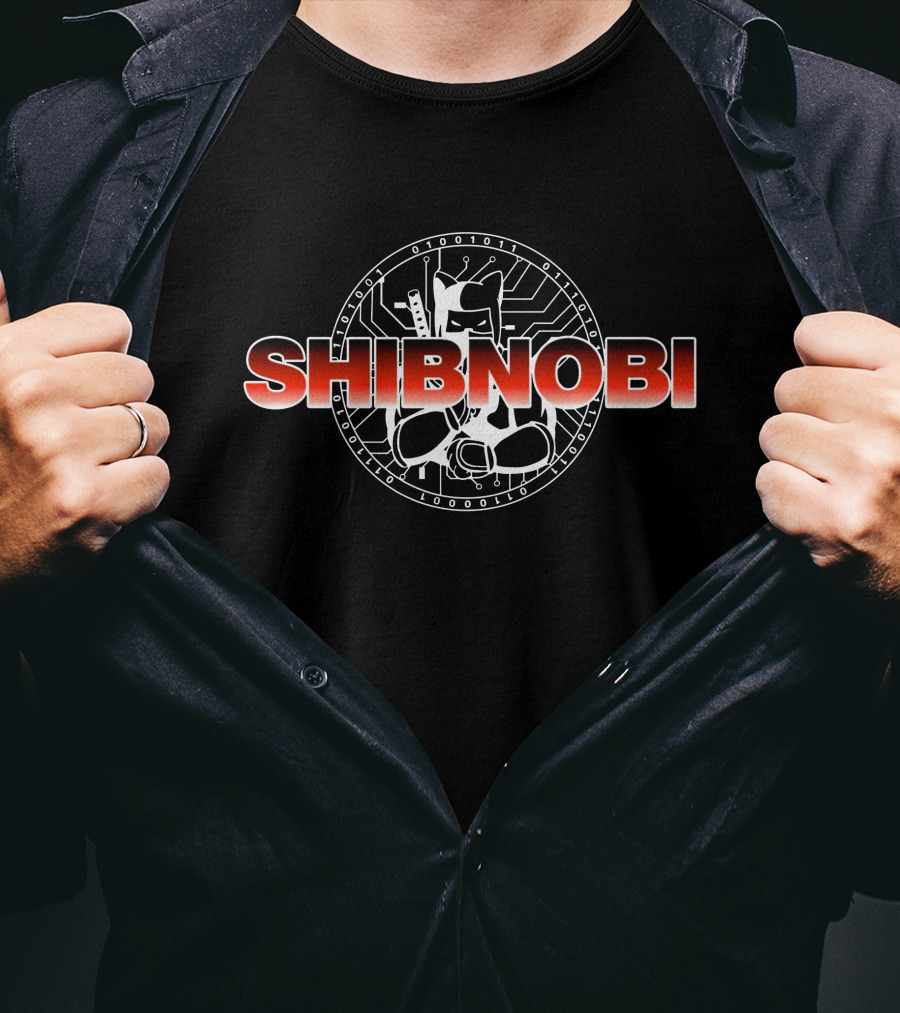 SHIBNOBI Ninja Circuit Digital Code Emblem T-Shirt