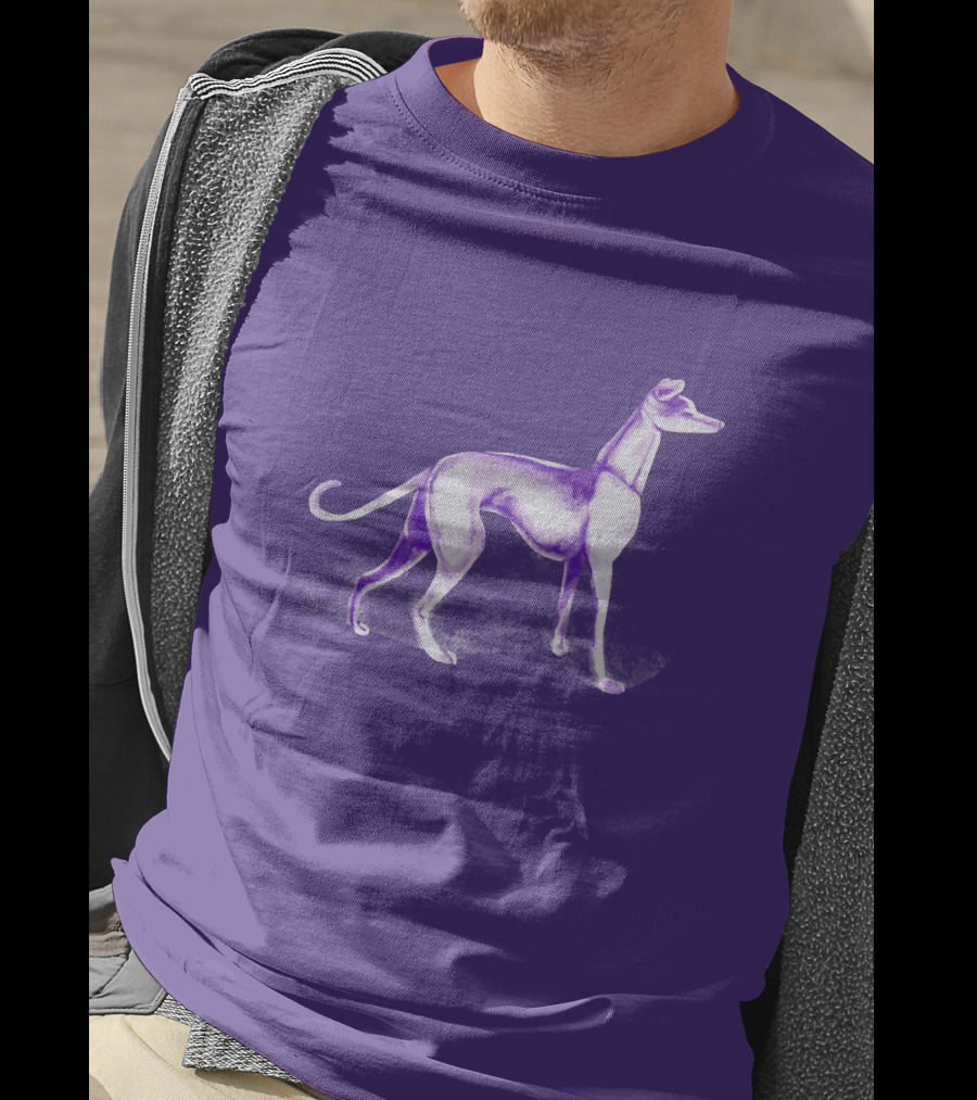 Purple Greyhound Dog Merch T-Shirt