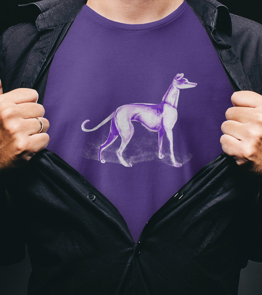 Purple Greyhound Dog Merch T-Shirt