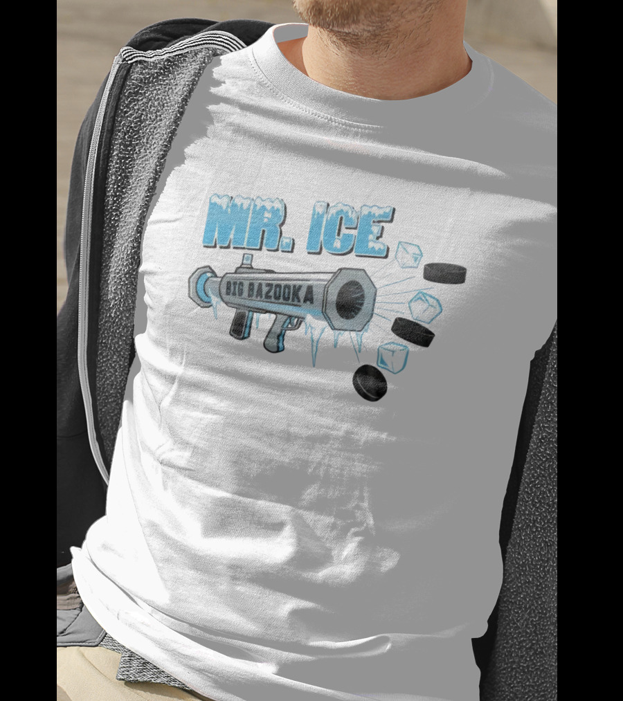 Mr Ice Big Bazooka Hockey Pucks And Ice Cubes T-Shirt
