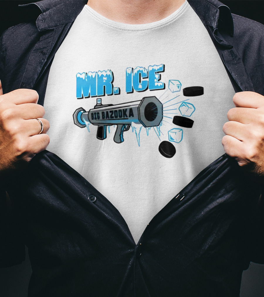 MR. ICE Big Bazooka With Ice Cubes And Pucks T-Shirt