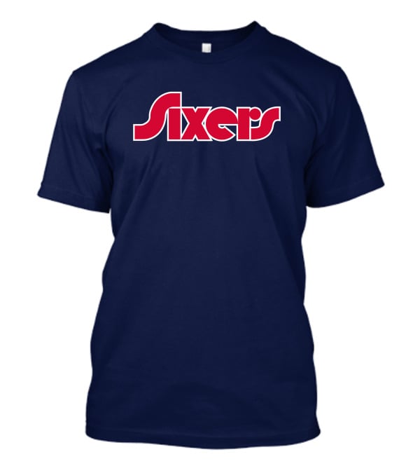 Sixers City Edition Logo Red And Blue T-Shirt