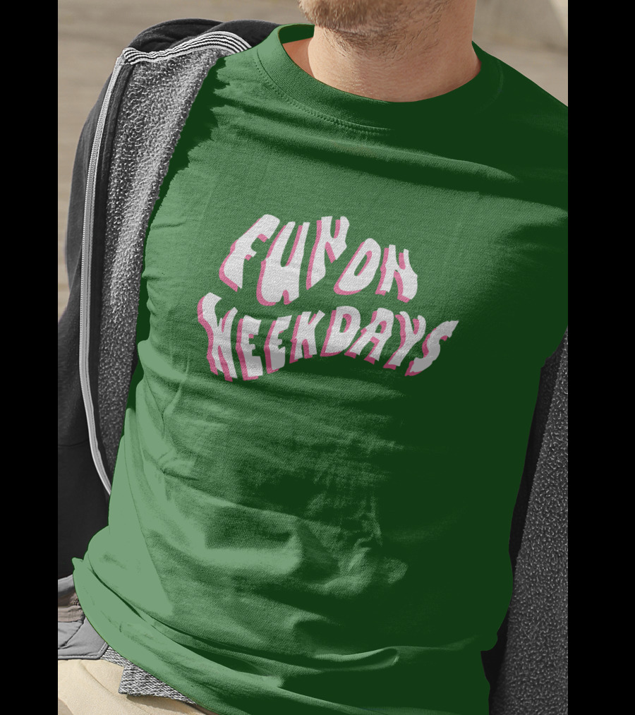 Fun On Weekdays Jenna Palek Merch Bold Green Text T-Shirt