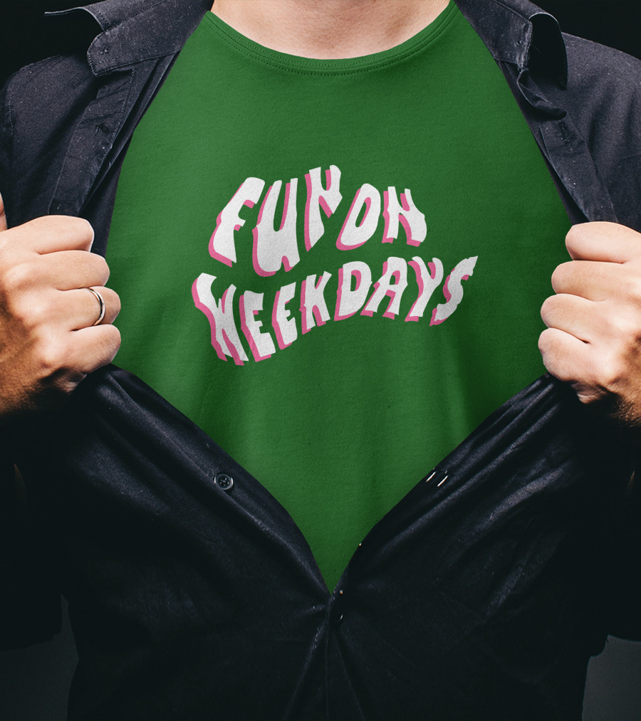 Fun On Weekdays Jenna Palek Merch Bold Green Text T-Shirt
