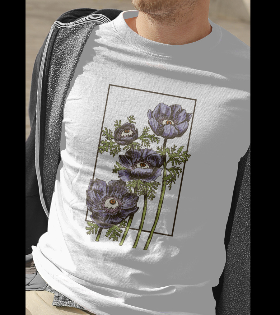Creepy Eye Anemone Botanical Clothing T-Shirt