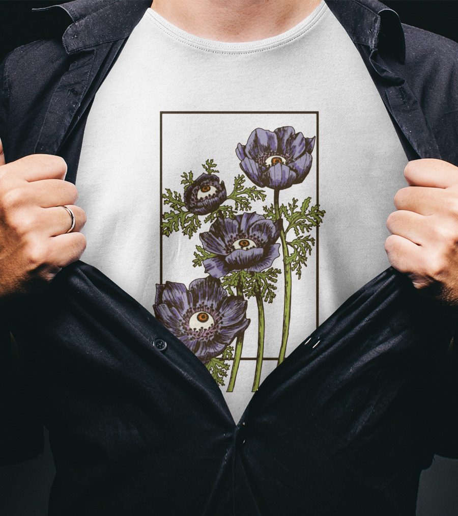 Creepy Eye Anemone Botanical Clothing T-Shirt