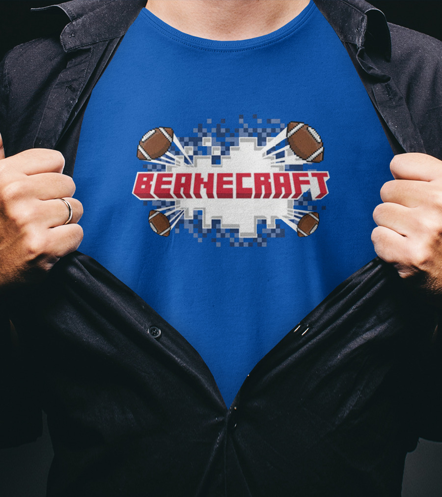 Beanecraft Pixel Style Football T-Shirt