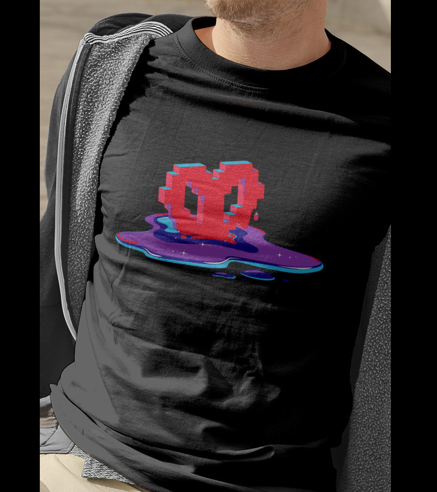 Philza Void Heart Pixel Melting Drip T-Shirt