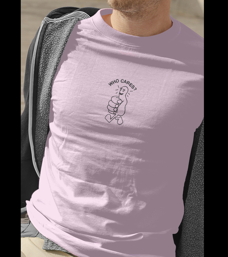 Who Cares Heart Eyes Pink T-Shirt