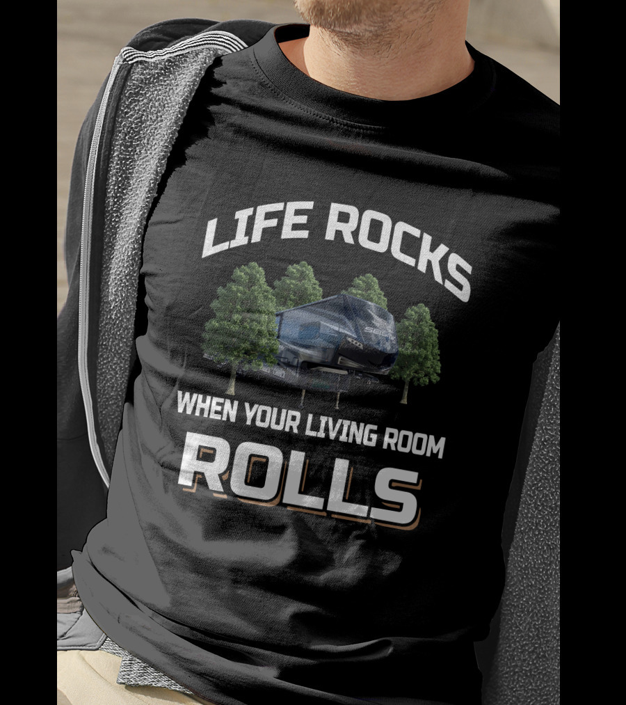 Life Rocks When Your Living Room Rolls Jayco Seismic RV T-Shirt