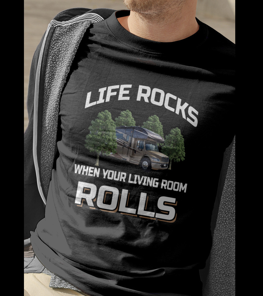 Jayco Seneca Life Rocks When Your Living Room Rolls RV T-Shirt