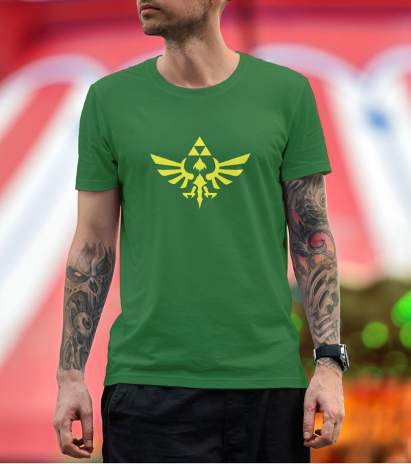 Premium T-Shirt: Triforce Symbol Hylian Eagle Green Cargo Shorts T-Shirt Triforce Symbol Hylian Eagle Green Cargo Shorts T-Shirt