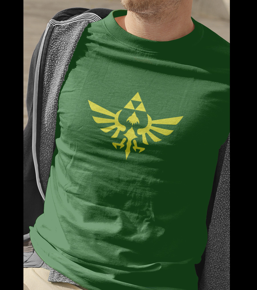 Triforce Symbol Hylian Eagle Green Cargo Shorts T-Shirt