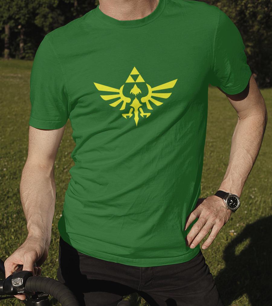 Triforce Symbol Hylian Eagle Green Cargo Shorts T-Shirt