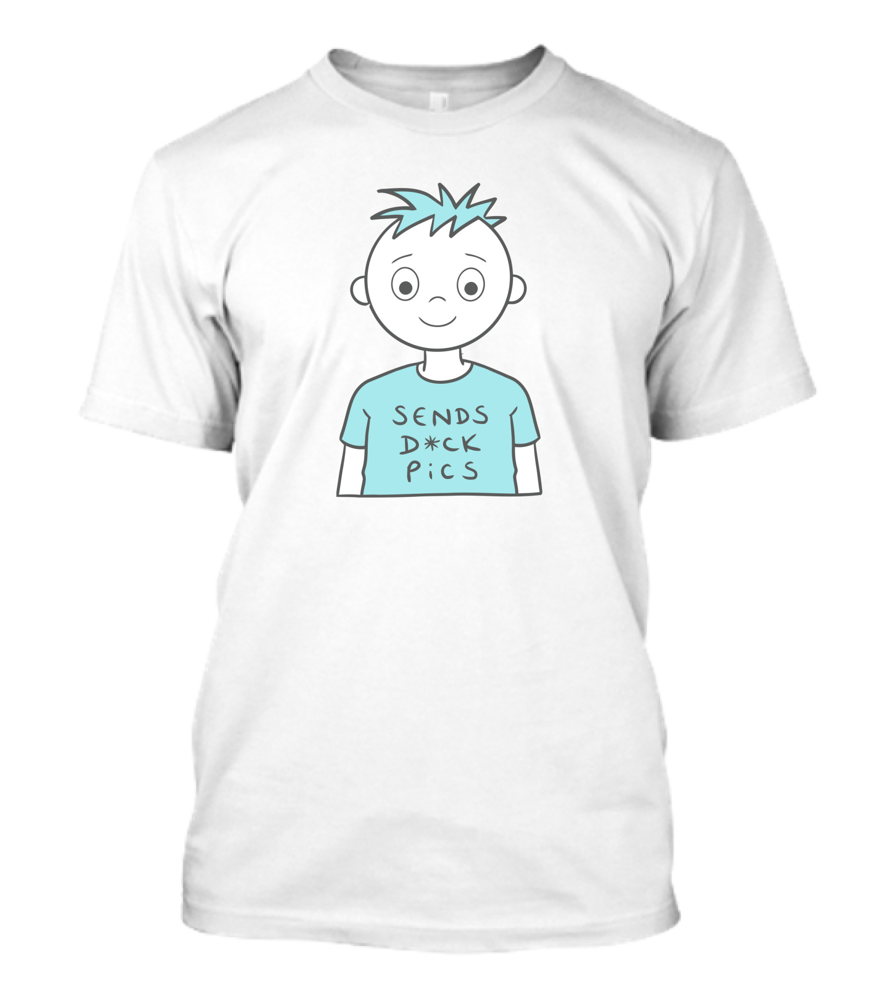 Sends Dck Pics Cartoon Character Blue T-Shirt