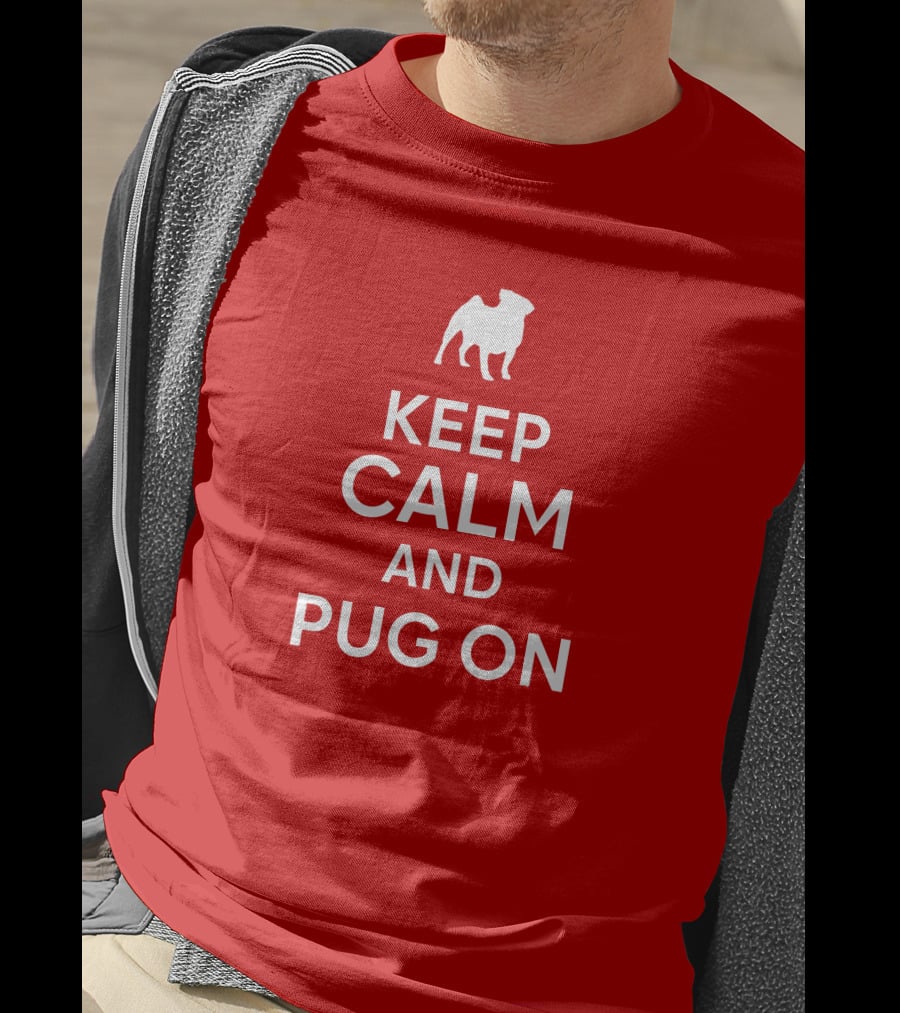 Little Lilith Keep Calm And Pug On Thesyc66 White Pug Icon T-Shirt