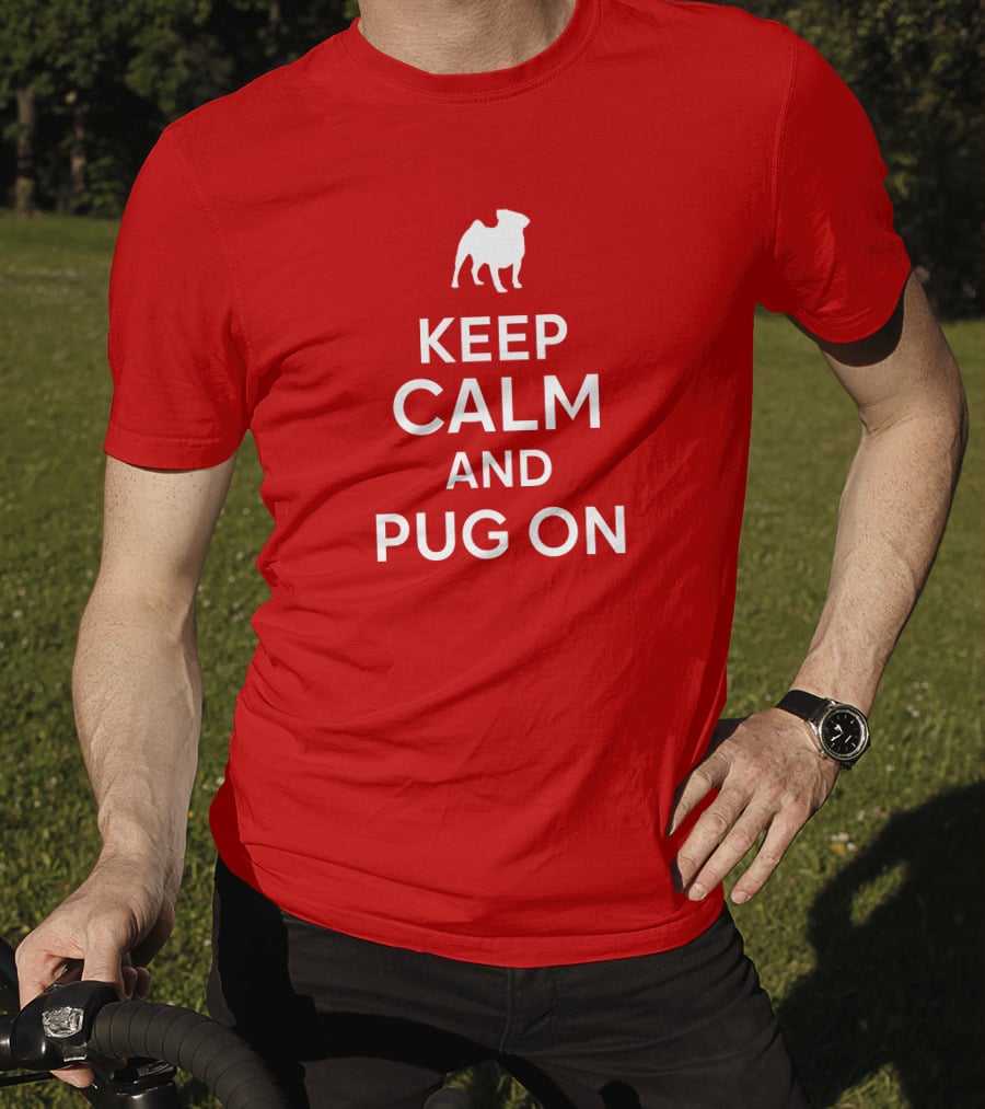 Little Lilith Keep Calm And Pug On Thesyc66 White Pug Icon T-Shirt