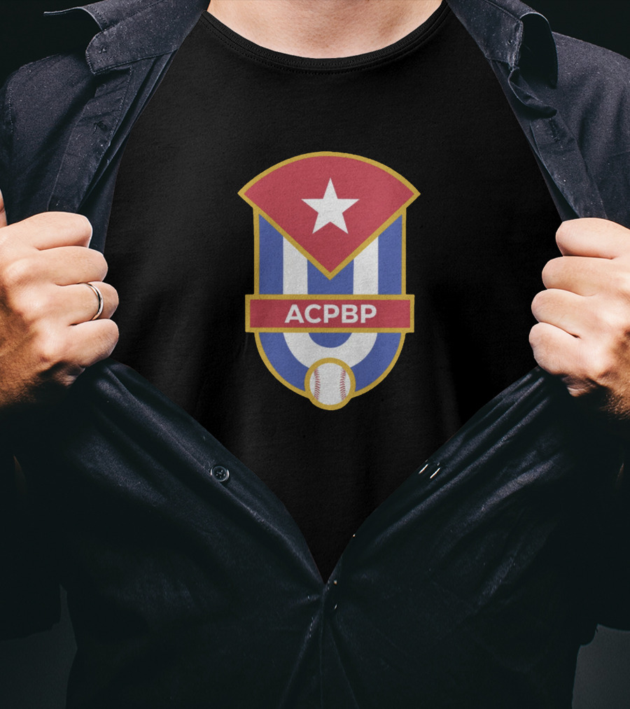 ACPBP Cuban Baseball Emblem Star And Baseball T-Shirt