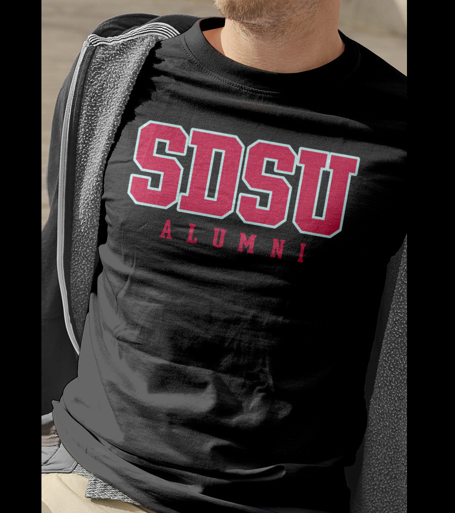 SDSU Alumni Red Block Letters T-Shirt