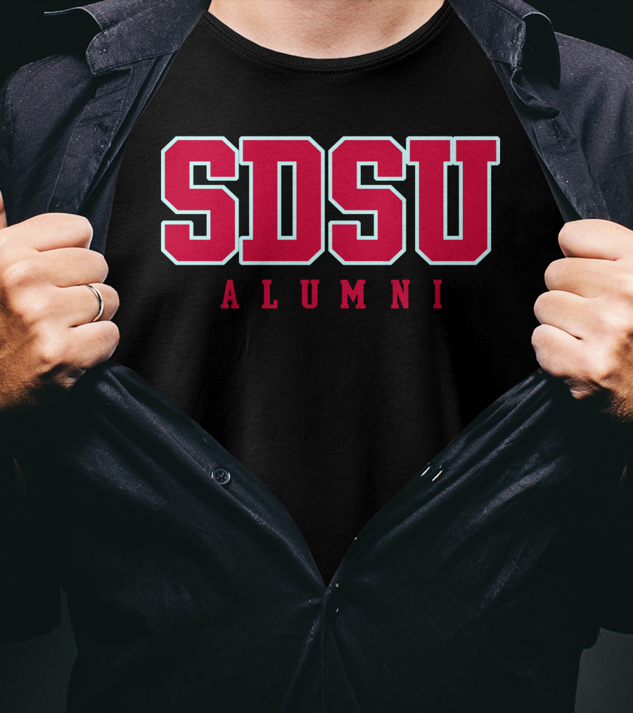 SDSU Alumni Red Block Letters T-Shirt