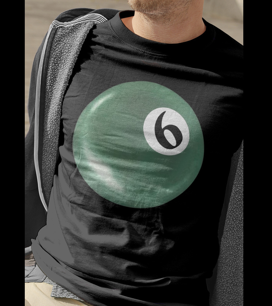 Syxx 6 Ball Green Pool Ball T-Shirt