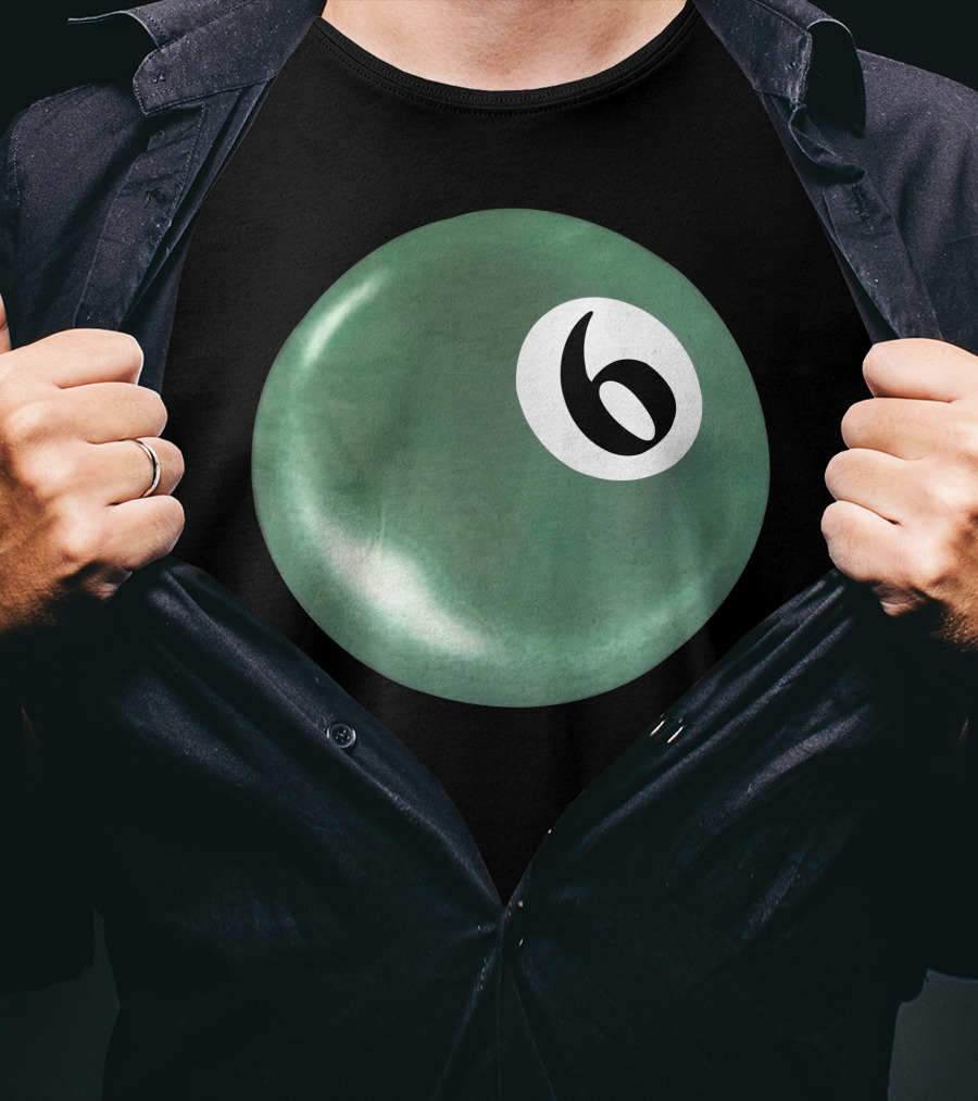 Syxx 6 Ball Green Pool Ball T-Shirt