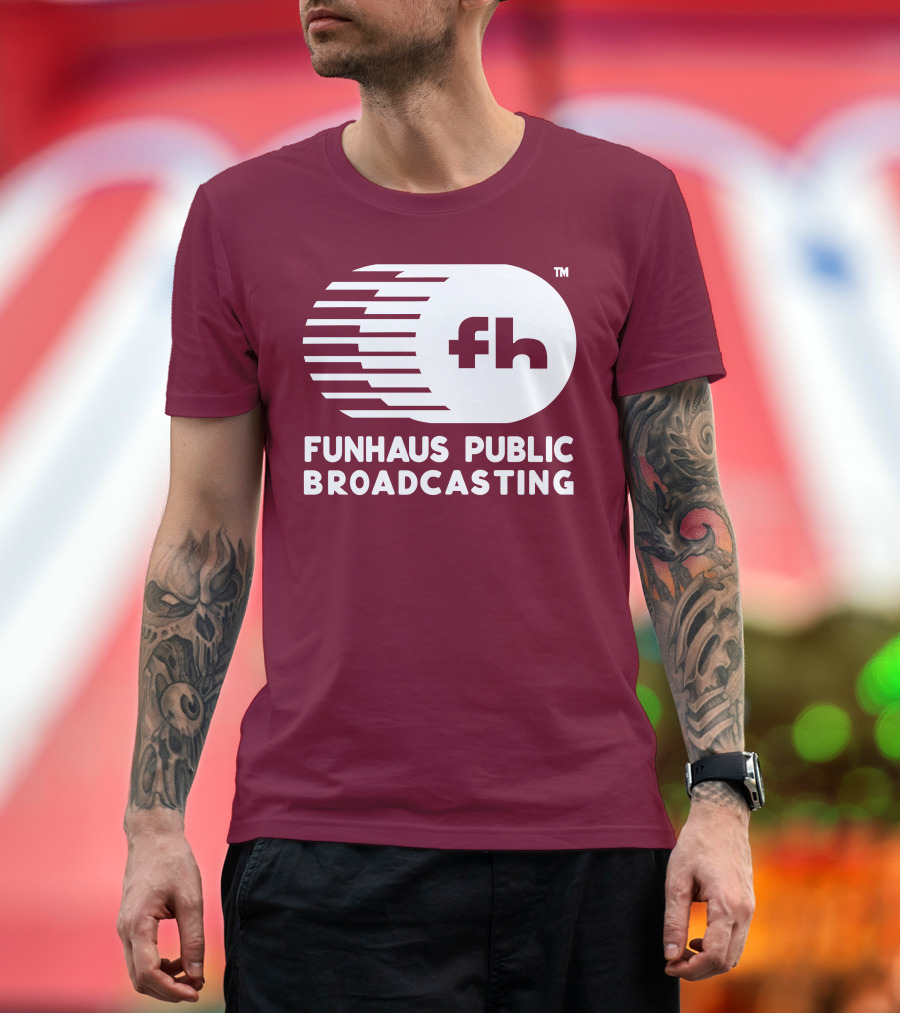 Funhaus Public Broadcasting Logo Design fh T-Shirt