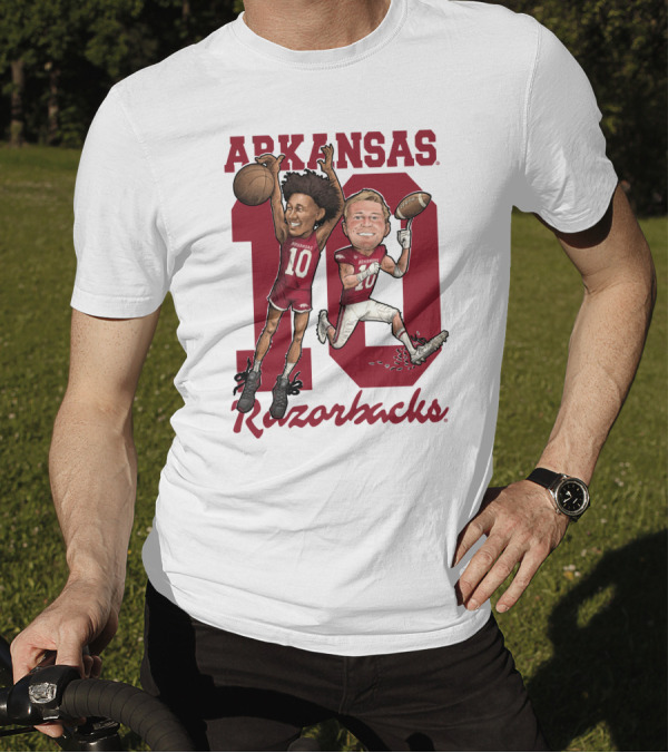 Arkansas Razorbacks 10 Bumper Pool Jaylin Williams Football Basketball Fun T-Shirt