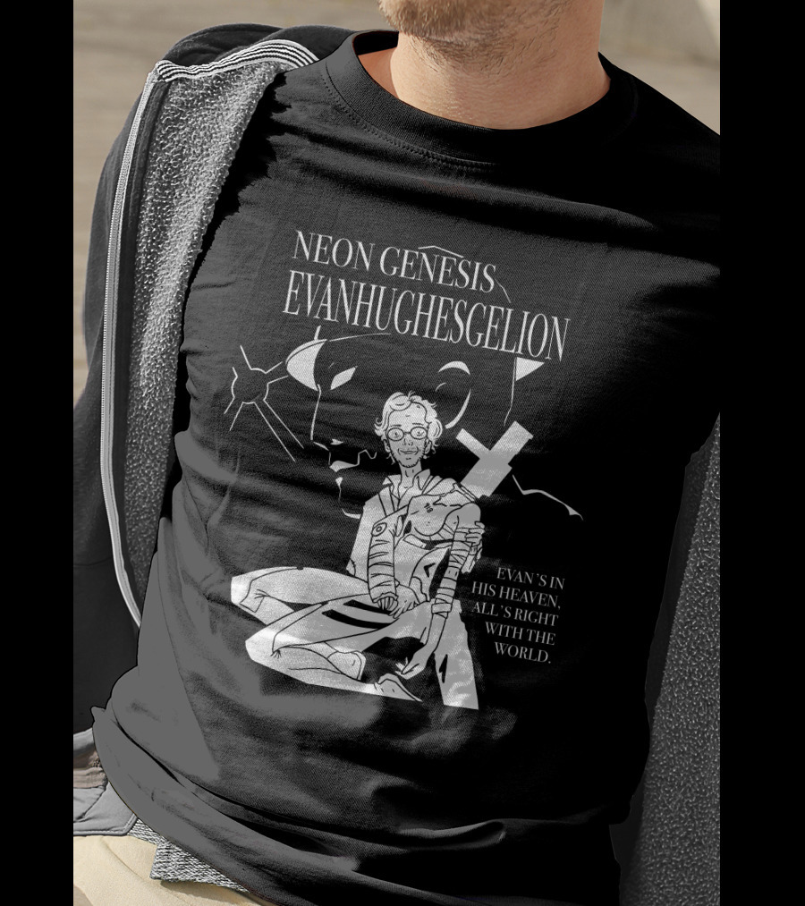 Neon Genesis Evanhughesgelion Evan's IN His Heaven, All's Right With The World T-Shirt