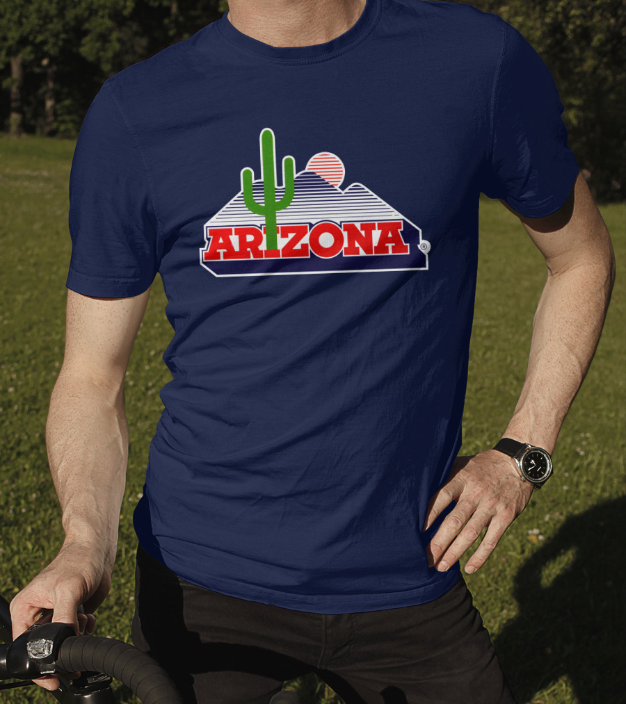 Arizona Desert Landscape With Cactus And Mountain T-Shirt