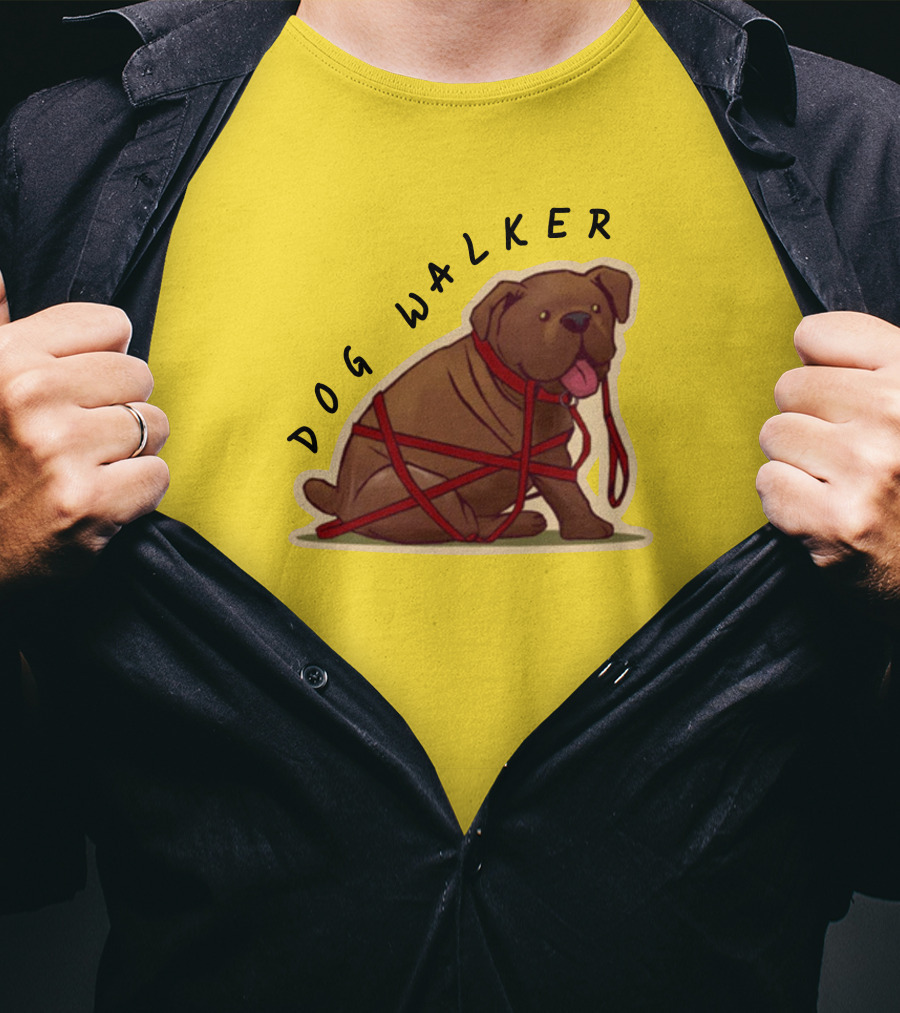 Dwight's Dog Walker Dead By Daylight Puppy Leash Wrapped T-Shirt