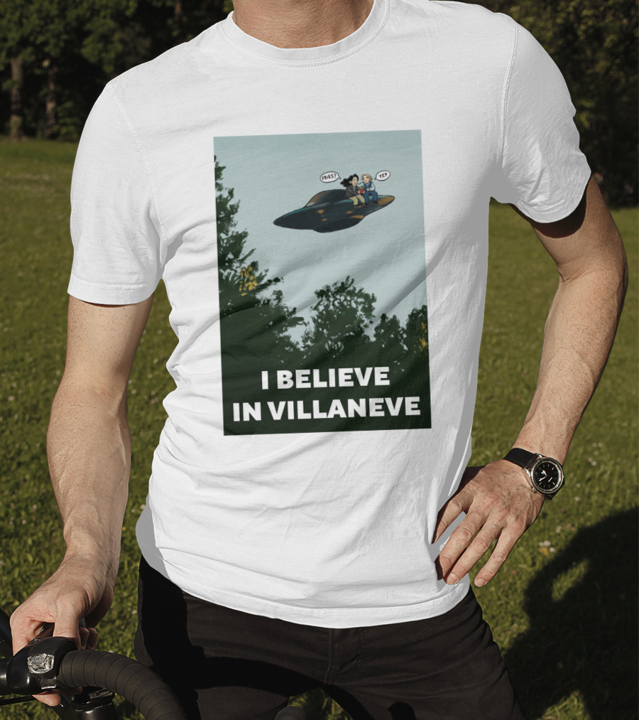 PrianiknK I Believe In Villaneve UFO Forest Scene T-Shirt