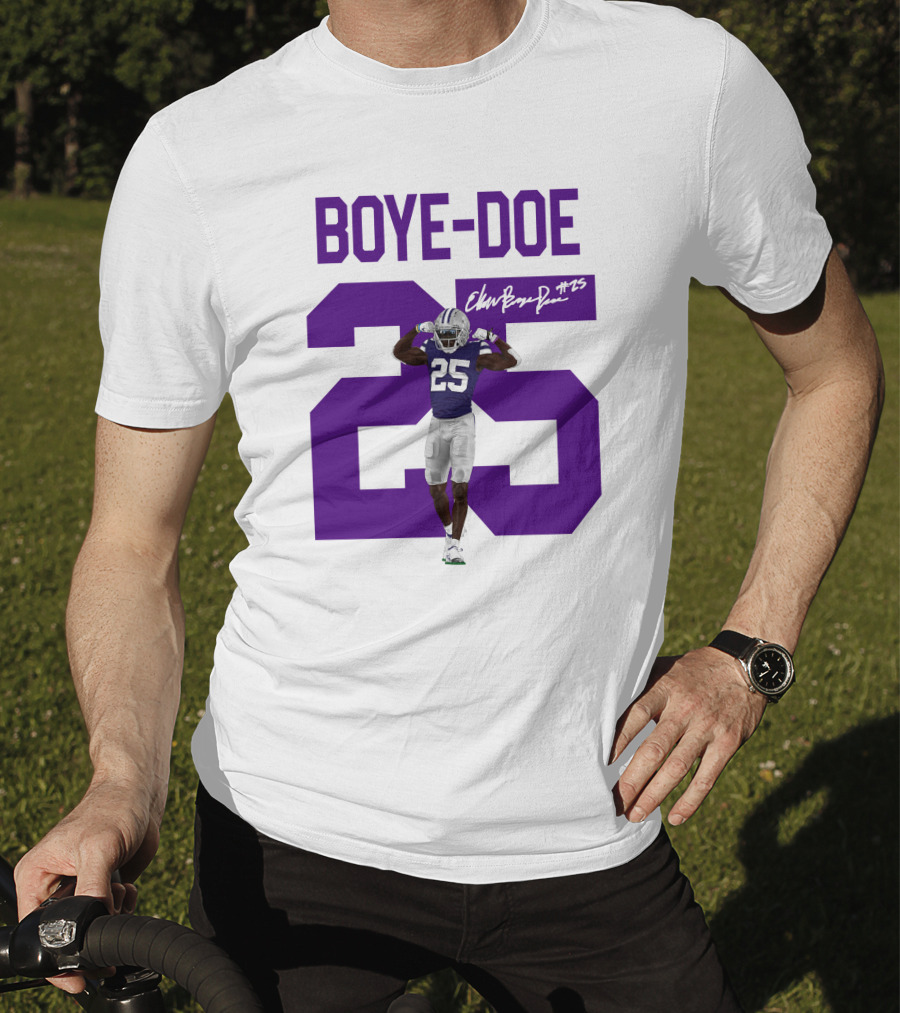 Boye-Doe 25 Signature And Purple Athlete T-Shirt
