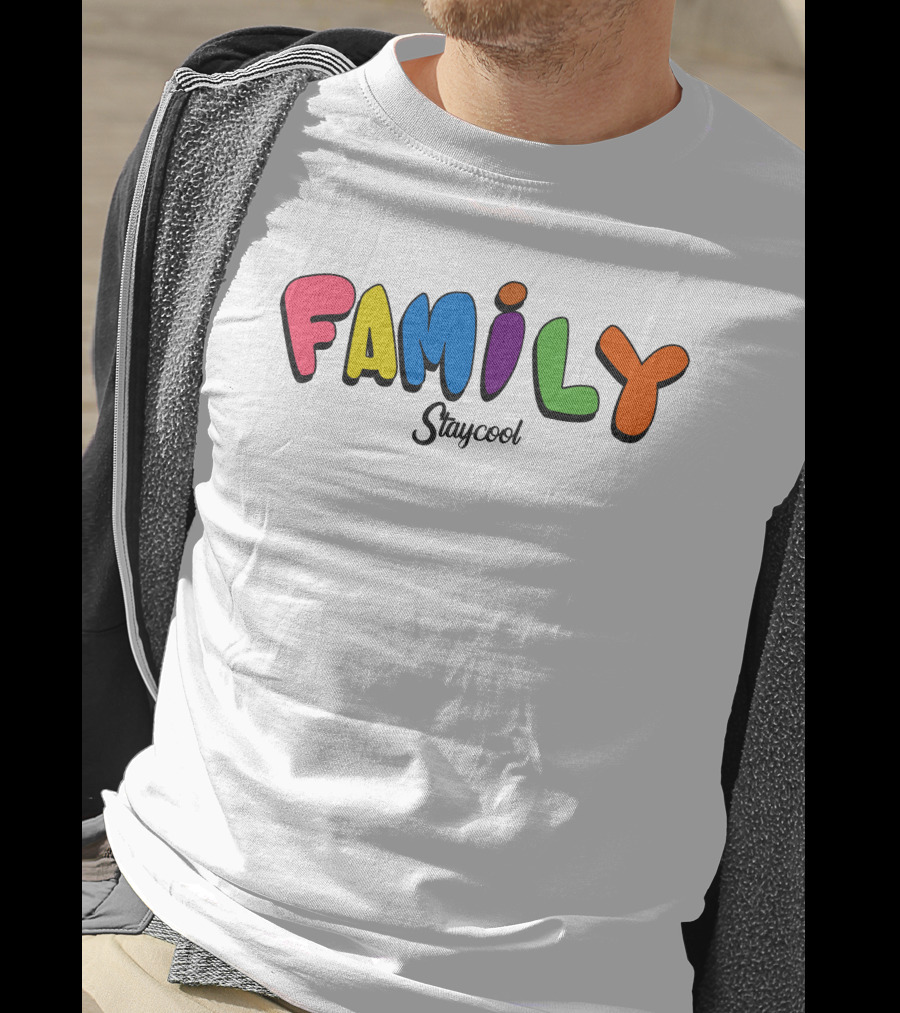 Family Staycool Colorful Bold Letters T-Shirt