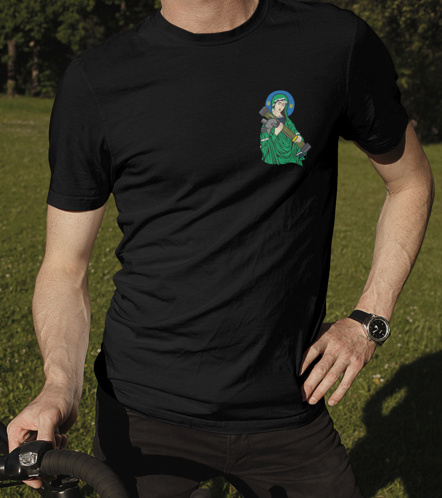 Saint Javelin Iconic Green And Blue Halo With Javelin T-Shirt