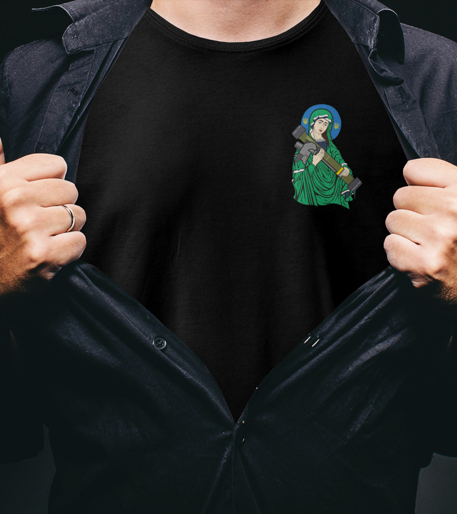 Saint Javelin Iconic Green And Blue Halo With Javelin T-Shirt