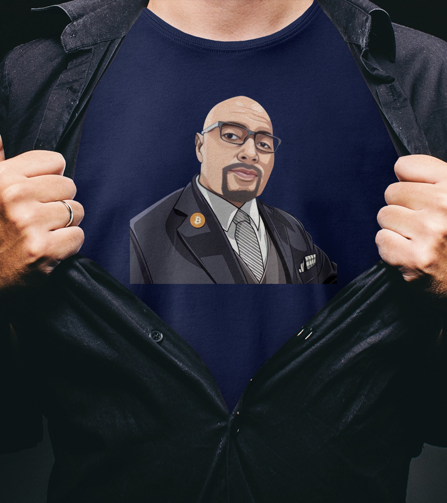 Lord Fusitu'a Bitcoin Enamel Pin Suit And Tie T-Shirt