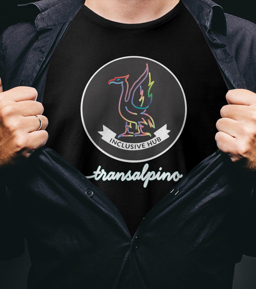Transalpino Inclusive Hub Colorful Bird Emblem T-Shirt