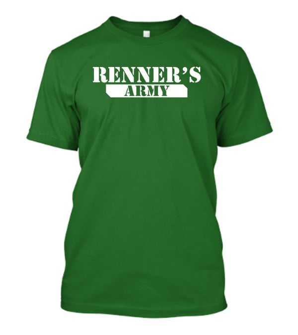 Renner’s Army Bold Green Military Inspired Text T-Shirt