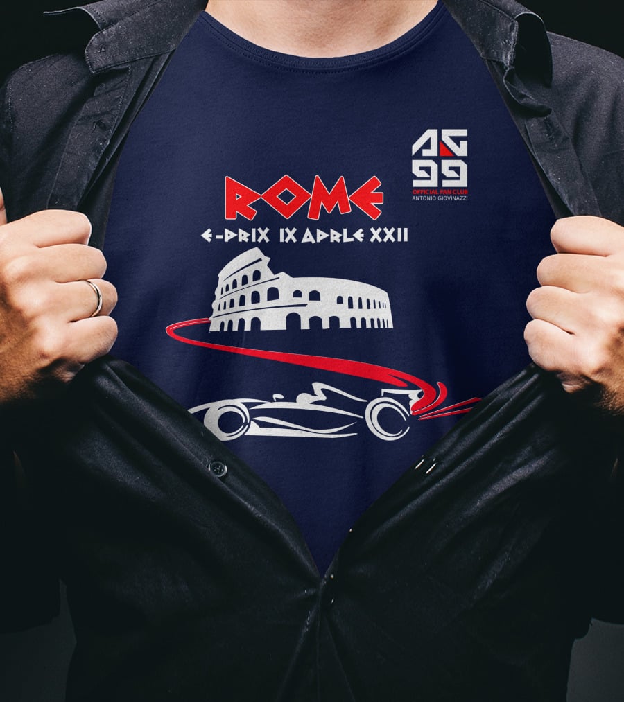 Rome E-Prix IX Aprile XXII AG99 Official Fan Club Antonio Giovinazzi T-Shirt