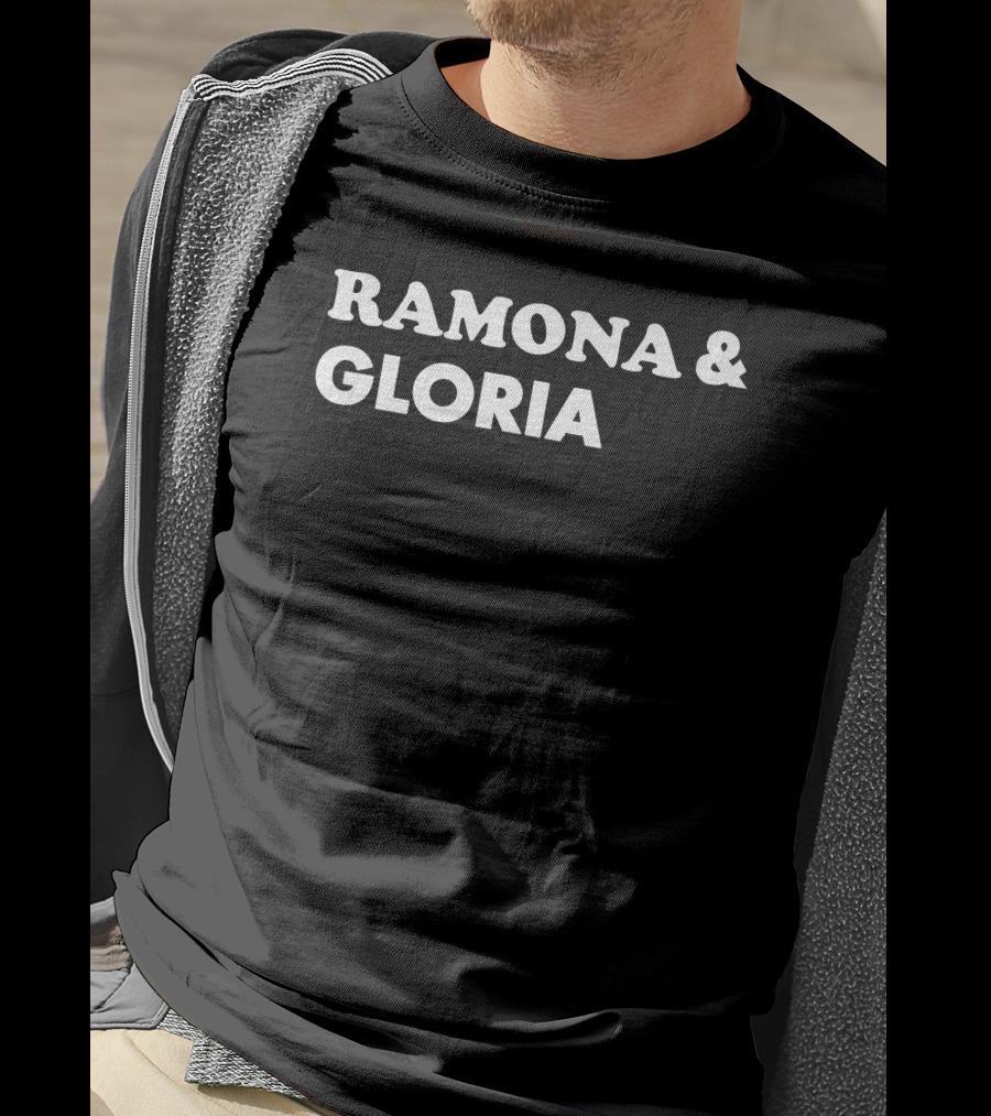 Ramona And Gloria Text Bold Typography T-Shirt