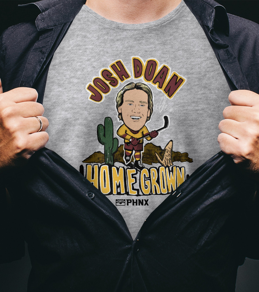 Josh Doan Homegrown PHNX Cactus Desert Hockey T-Shirt