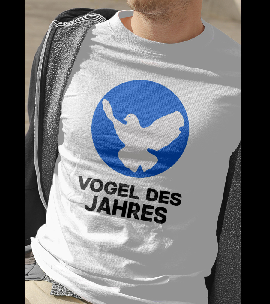 Vogel Des Jahres Columbidae Doves Silhouette In Blue Circle T-Shirt