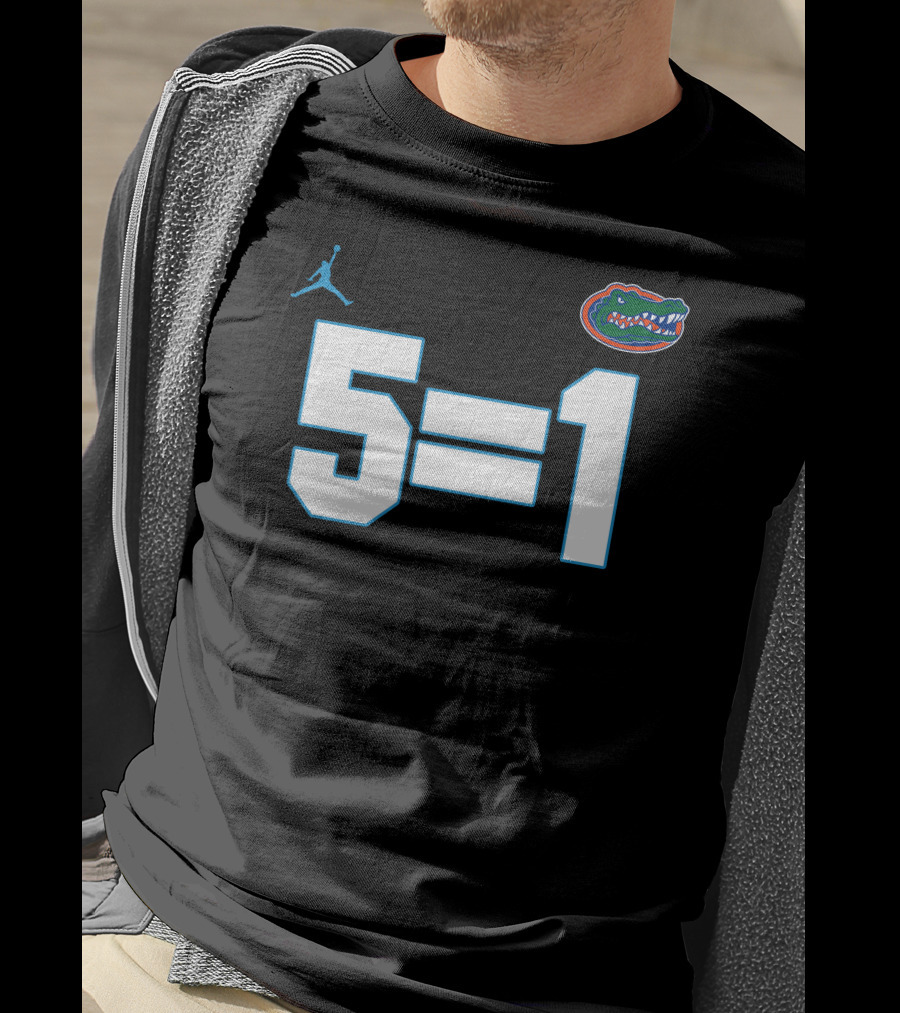 5=1 Gators Jordan Basketball T-Shirt