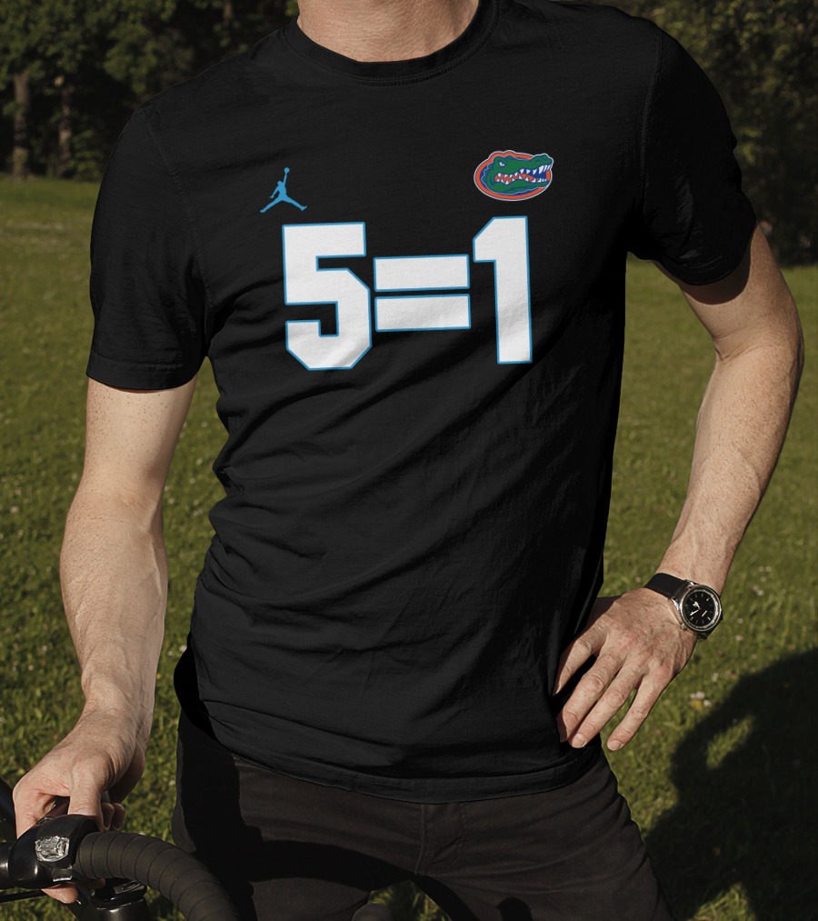 5=1 Gators Jordan Basketball T-Shirt